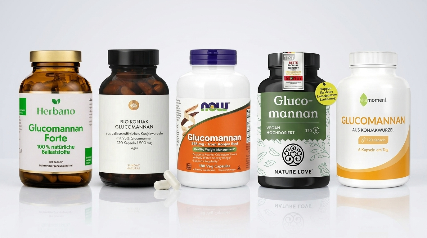 Glucomannan Kapseln im Test 2026 – natürliche Sattmacher im Vergleich
