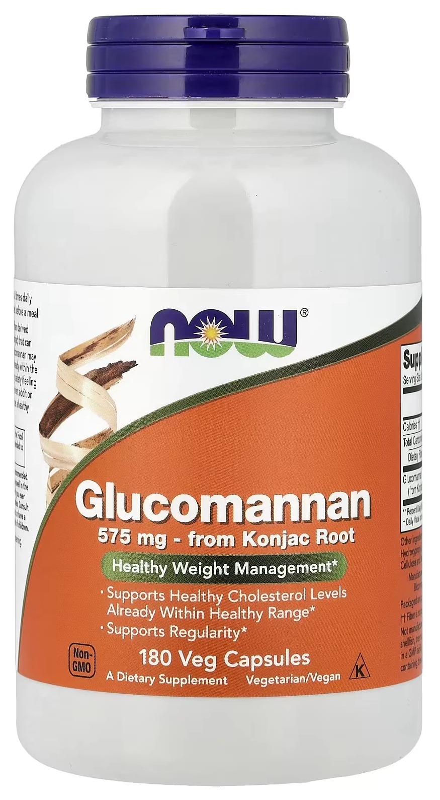 Now Foods Glucomannan 575 mg from Konjac Root