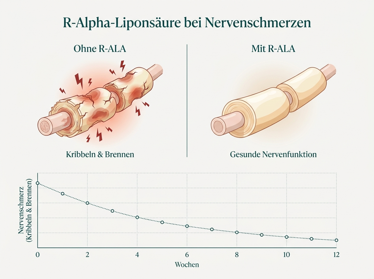 R-Alpha-Liponsäure bei Nervenschmerzen – Nervenschmerz nimmt über die Wochen ab